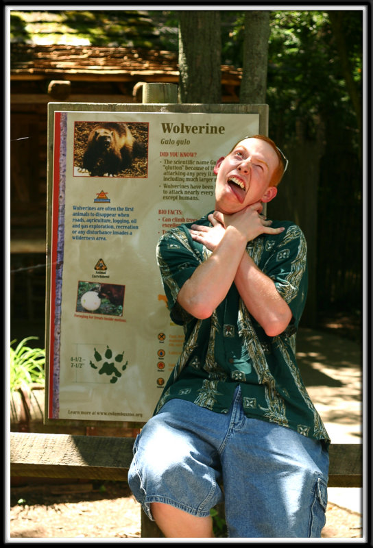 Always a Buckeye fan. Even at the zoo.