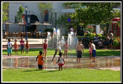 Town Square water play area