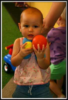 Kylie hordes as many balls as possible