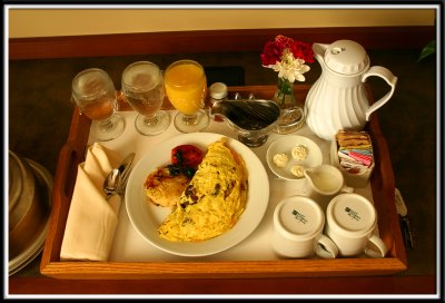 Brett's breakfast in bed