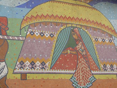 Mosaic mural on Metro station