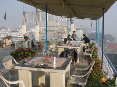 Rooftop restaurant, Hotel Temple on Ganges