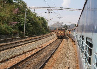 Iron ore train passes