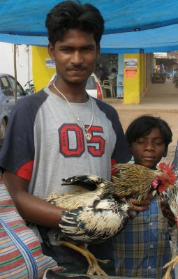 Chicken seller, Sanjay Bazaar