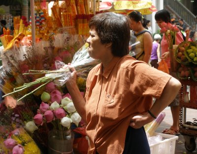 Flower seller, Waterloo Street