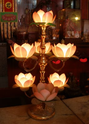 Lotus lamp, Ho Ann Temple, KT