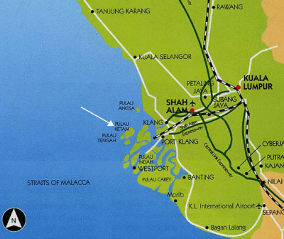Location of Pulau Ketam