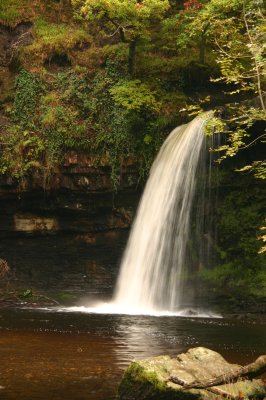 Waterfall hike in Wales.