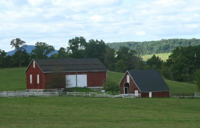 The red barns at Cherry Row.