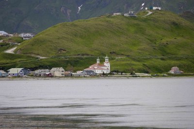 Russian Orthodox Cathedral-Holy Ascension, against Haystack Hill-071407-Unalaska Island, AK-#0446.jpg