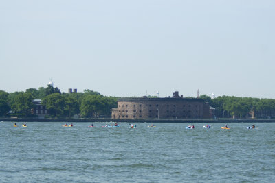 Kayakers Approaching Governor's Island