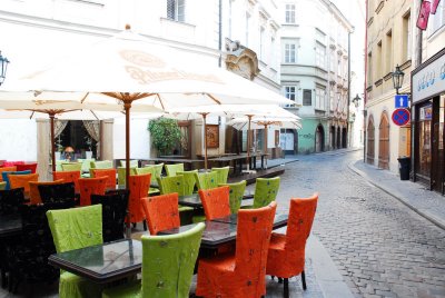 Prague ClockTower&MunicipalHouseMucha 070531 02 .JPG