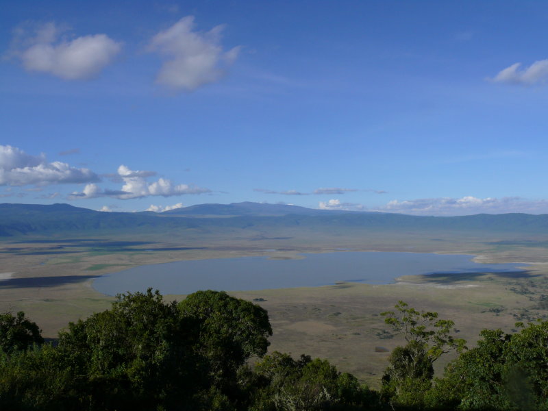 Lake Magadi from the rim of the crater