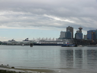 A lovely view of Declan & Imelda's ship at the dock in Vancouver