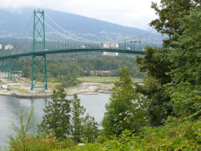 The Lion's Gate Bridge as seen from Prospect Point in Stanley Park