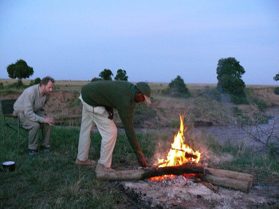 Clint (a fireman/paramedic) makes sure Daniel does the fire right....