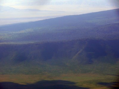 Ngorongoro Crater, does that look like the descent road to you?