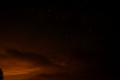 Glow from Portland Oregon city lights with Big Dipper above .JPG