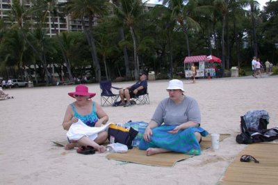 Mary and Karen on the Beach