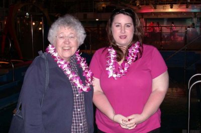 Mary and Karen with their Leis