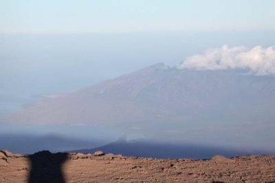 Ma'alaea Bay and Wind Turbines from Haleakala Volcano