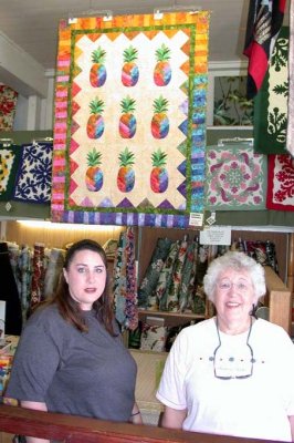 Karen and Mary in the Quilt Shop