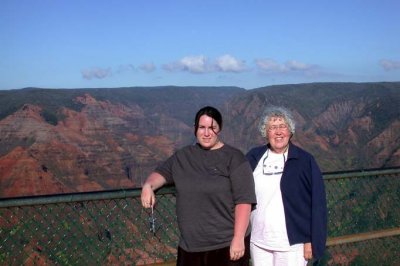 Karen and Mary at the Waimea Canyon Lookout