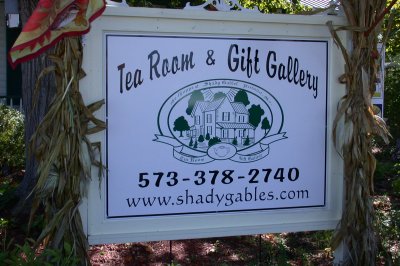 Shady Gables Tea Room Sign