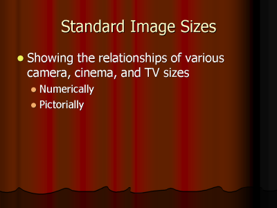 Information about Digital Image Sizes