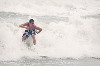 Surfer after Hurricane Alberto