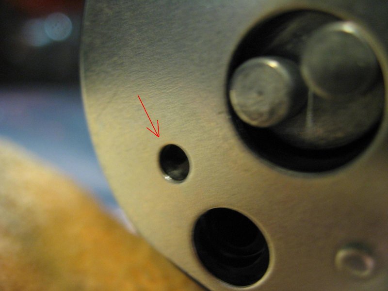 Stud on latch fits in this hole
