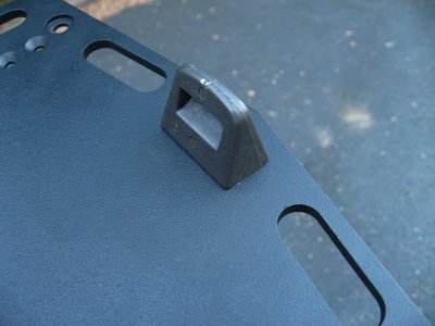 Givi mounting points are integrated into the rack, and are also removable