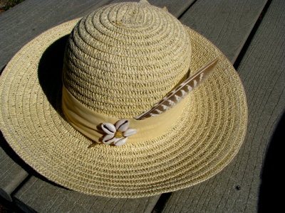 Sun Hat with Pheasant Feather