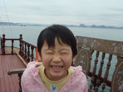 little girl on the boat