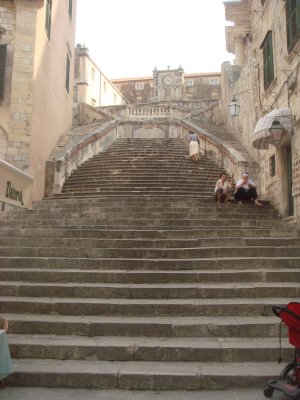 stairs to church