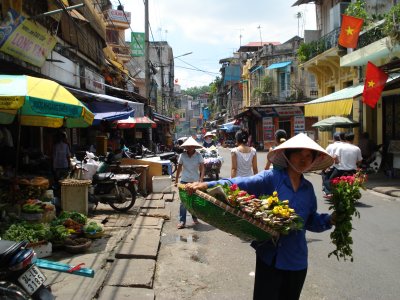 woman selling hings