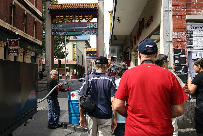 Kev, Ian and Sheila, Chinatown, Melbourne