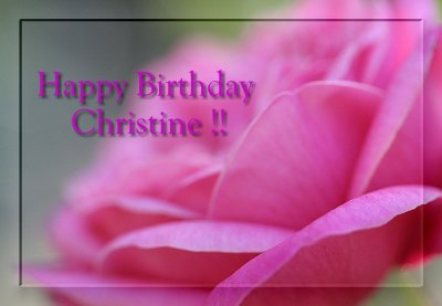 Happy Birthday Christine~29th October 2006