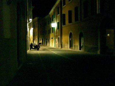 via Roma by night