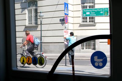 Unique sign in a tram