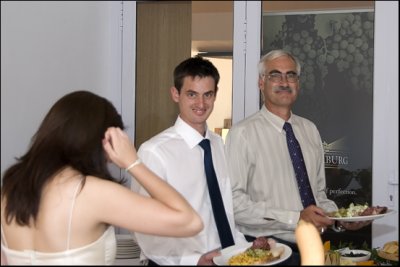 Bride groom and father