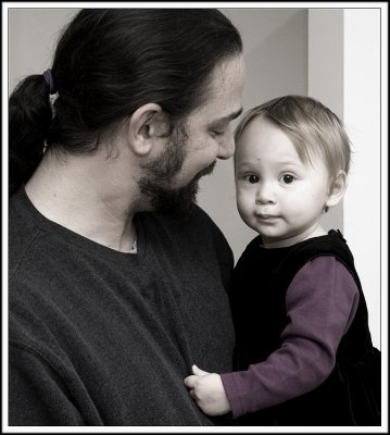 Scarlett Jhane Now 1 Year Old Held by Dad