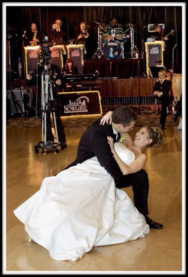 Bride and Groom Taking a Dip