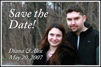 Save The Date for Diana and Alex