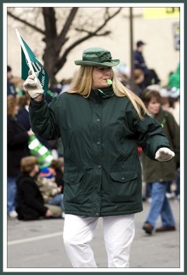 Whistling Girls Scout Leader at the St Pats Parade