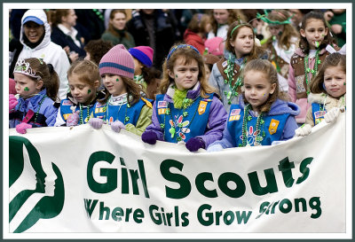 Here Come the Girl Scouts at the St Patricks Day Parade