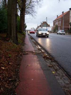 Piste cyclable ch. de Waterloo - Grote Hut.