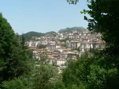 View of Smolian from the mountains