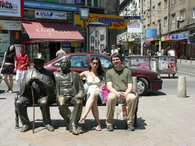 Us and the Slaveikovs, near the book market