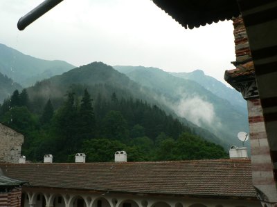 Mountain steam as seen from Rila Monastery
